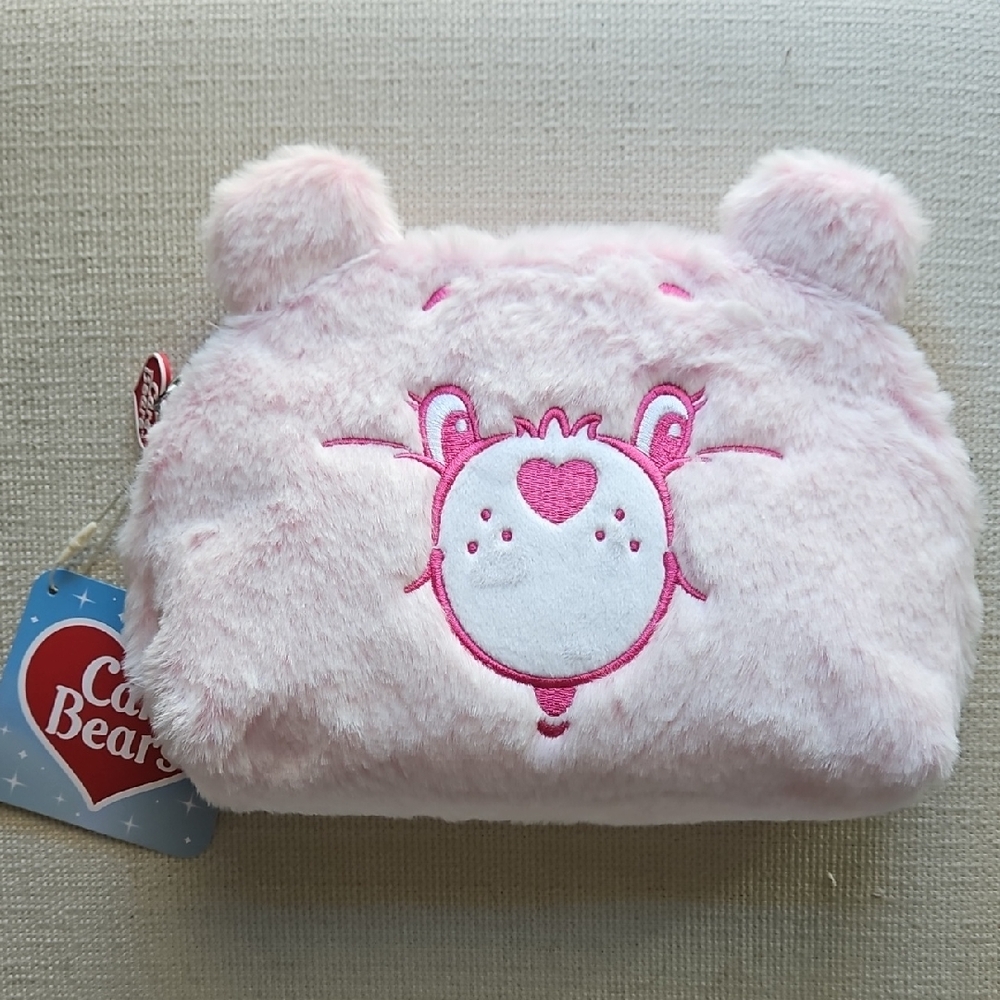 Care Bears Fuzzy Pink Cosmetic Case